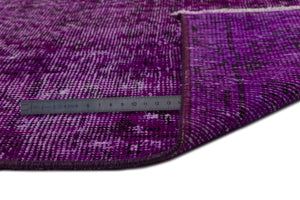 Fuchsia Over Dyed Vintage Rug 5'3'' x 8'8'' ft 161 x 265 cm