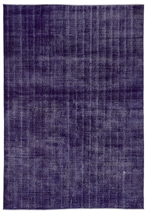 Purple Over Dyed Vintage Rug 6'7'' x 9'3'' ft 200 x 283 cm