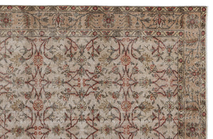 Naturel Over Dyed Vintage Rug 5'5'' x 9'5'' ft 165 x 286 cm