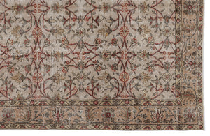 Naturel Over Dyed Vintage Rug 5'5'' x 9'5'' ft 165 x 286 cm