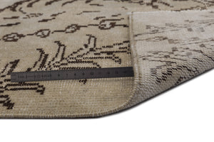 Beige Over Dyed Vintage Rug 5'7'' x 8'8'' ft 170 x 265 cm