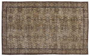 Naturel Over Dyed Vintage Rug 5'5'' x 8'11'' ft 164 x 273 cm