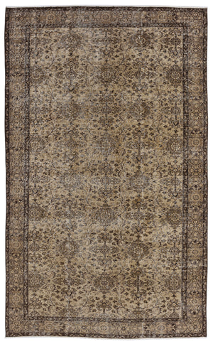 Naturel Over Dyed Vintage Rug 5'5'' x 8'11'' ft 164 x 273 cm