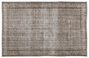 Beige Over Dyed Vintage Rug 5'10'' x 9'2'' ft 177 x 280 cm