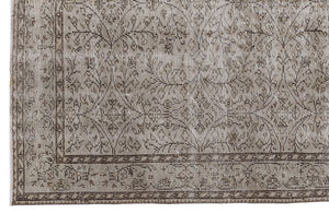 Beige Over Dyed Vintage Rug 5'10'' x 9'2'' ft 177 x 280 cm