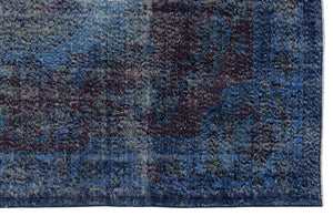 Turquoise Over Dyed Vintage Rug 5'11'' x 9'5'' ft 181 x 288 cm