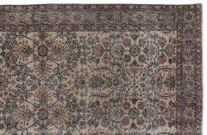 Naturel Over Dyed Vintage Rug 5'1'' x 9'0'' ft 154 x 275 cm