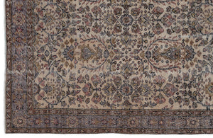 Naturel Over Dyed Vintage Rug 5'1'' x 9'0'' ft 154 x 275 cm