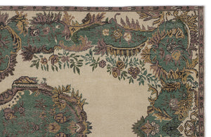 Naturel Over Dyed Vintage Rug 5'6'' x 9'5'' ft 168 x 288 cm