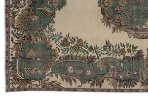 Naturel Over Dyed Vintage Rug 5'6'' x 9'5'' ft 168 x 288 cm