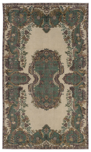 Naturel Over Dyed Vintage Rug 5'6'' x 9'5'' ft 168 x 288 cm