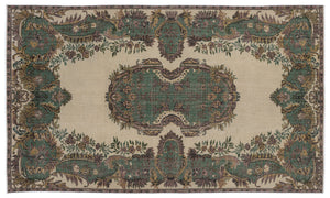 Naturel Over Dyed Vintage Rug 5'6'' x 9'5'' ft 168 x 288 cm