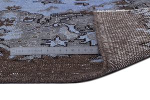 Blue Over Dyed Vintage Rug 5'5'' x 9'1'' ft 166 x 278 cm