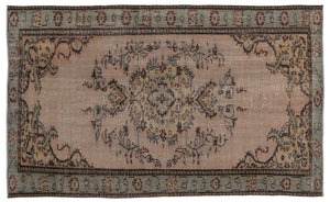 Naturel Over Dyed Vintage Rug 5'5'' x 8'11'' ft 166 x 273 cm