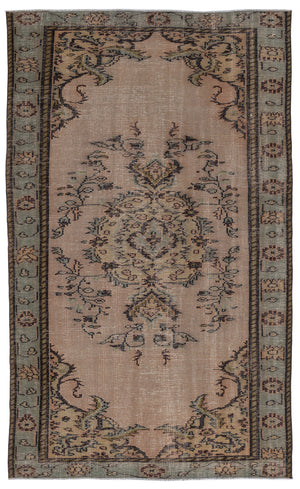 Naturel Over Dyed Vintage Rug 5'5'' x 8'11'' ft 166 x 273 cm