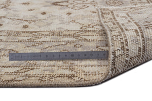 Beige Over Dyed Vintage Rug 6'3'' x 9'7'' ft 190 x 293 cm