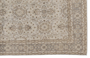 Beige Over Dyed Vintage Rug 6'3'' x 9'7'' ft 190 x 293 cm