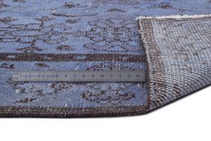 Blue Over Dyed Vintage Rug 5'6'' x 10'3'' ft 168 x 312 cm