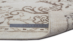 Beige Over Dyed Vintage Rug 5'2'' x 8'11'' ft 158 x 273 cm