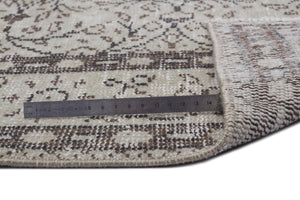 Beige Over Dyed Vintage Rug 5'5'' x 8'12'' ft 164 x 274 cm