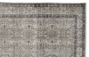 Beige Over Dyed Vintage Rug 5'5'' x 8'12'' ft 164 x 274 cm