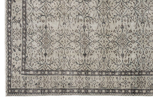 Beige Over Dyed Vintage Rug 5'5'' x 8'12'' ft 164 x 274 cm