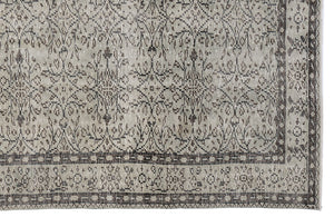 Beige Over Dyed Vintage Rug 5'5'' x 8'12'' ft 164 x 274 cm