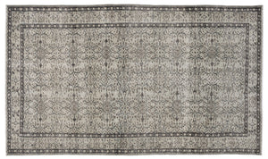 Beige Over Dyed Vintage Rug 5'5'' x 8'12'' ft 164 x 274 cm