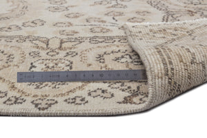 Beige Over Dyed Vintage Rug 5'7'' x 9'7'' ft 171 x 292 cm