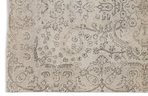 Beige Over Dyed Vintage Rug 5'7'' x 9'7'' ft 171 x 292 cm