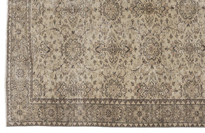 Beige Over Dyed Vintage Rug 5'7'' x 9'5'' ft 169 x 288 cm