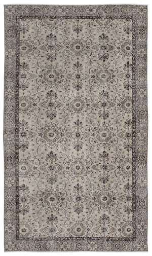 Beige Over Dyed Vintage Rug 4'10'' x 8'7'' ft 148 x 262 cm