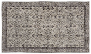 Beige Over Dyed Vintage Rug 4'10'' x 8'7'' ft 148 x 262 cm