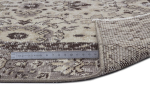 Beige Over Dyed Vintage Rug 4'10'' x 8'7'' ft 148 x 262 cm