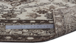 Beige Over Dyed Vintage Rug 4'12'' x 8'1'' ft 152 x 246 cm