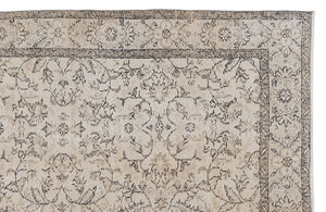 Beige Over Dyed Vintage Rug 5'10'' x 9'4'' ft 177 x 285 cm