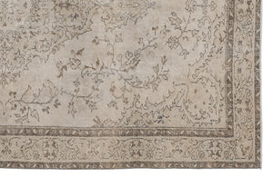 Beige Over Dyed Vintage Rug 5'6'' x 9'1'' ft 168 x 276 cm