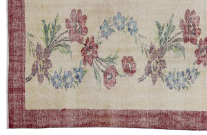 Retro Over Dyed Vintage Rug 5'7'' x 8'8'' ft 169 x 264 cm