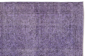 Purple Over Dyed Vintage Rug 5'1'' x 8'9'' ft 154 x 266 cm