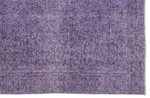 Purple Over Dyed Vintage Rug 5'1'' x 8'9'' ft 154 x 266 cm