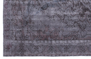Gray Over Dyed Vintage Rug 6'0'' x 9'4'' ft 183 x 285 cm
