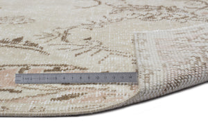 Beige Over Dyed Vintage Rug 5'6'' x 9'9'' ft 167 x 296 cm
