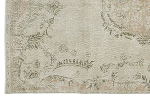 Beige Over Dyed Vintage Rug 5'6'' x 9'9'' ft 167 x 296 cm