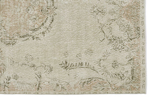 Beige Over Dyed Vintage Rug 5'6'' x 9'9'' ft 167 x 296 cm