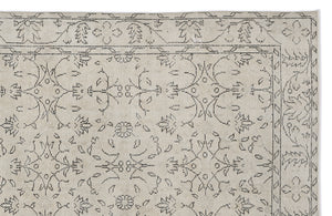 Beige Over Dyed Vintage Rug 6'3'' x 9'7'' ft 190 x 293 cm