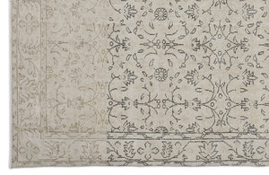 Beige Over Dyed Vintage Rug 6'3'' x 9'7'' ft 190 x 293 cm