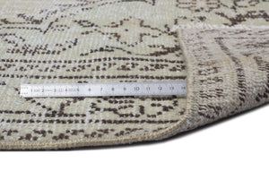 Beige Over Dyed Vintage Rug 5'6'' x 9'9'' ft 168 x 297 cm