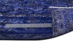 Blue Over Dyed Vintage Rug 6'4'' x 9'10'' ft 193 x 300 cm