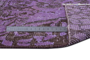Purple Over Dyed Vintage Rug 5'3'' x 9'1'' ft 160 x 277 cm
