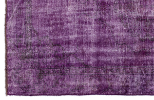 Fuchsia Over Dyed Vintage Rug 5'2'' x 8'2'' ft 157 x 250 cm